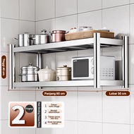 Freemax Rak Oven Rak Piring Stainless Steel Rak Microwave Rak Panci Rak Bumbu Dapur Portable Ukuran