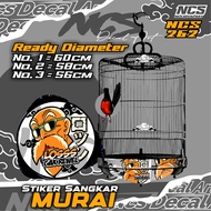 Stiker Sangkar Burung Murai Batu Motif LOS DOLL Laminasi Anti Air dan Anti pudar Bisa Request