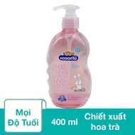 Dầu tắm & gội 2in1 cho bé Kodomo Pink Hanabaki tinh dầu hoa trà 400 ml (mọi độ tuổi)