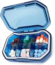 1PCS Travel Pill Box, Cute Pill Organizer, Small Pill Case, Portable Medicine Organizer for Purse, with 4 Compartments for Different Medicines