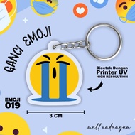 GANTUNGAN CUTE ACRYLIC EMOJI KEYCHAIN - 2-SIDED EMOJI KEYCHAIN - CUTE KEYCHAIN