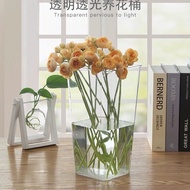 pasu bunga hiasan ruang tamu bunga hiasan Acrylic Awakening Flower Bucket Transparent Flower Bucket 