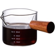 Double Pour Spout Heat Resistant Glass Measuring Cup Coffee Cup High Borosilicate Glass 100ml Espresso Transfer Cup Milk Cup