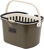 Fudogiken F06901 Cargo Bucket with Basket, Spout Included, Olive (W x D x H): 14.6 x 10.2 x 8.7 inch