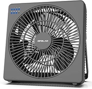 ICYSTO 8 Inch Desk Fan with Timer, USB Operated, 5 Speeds Powerful Wind, Quiet Operation for Personal Office,Table Hanging Fan for RV