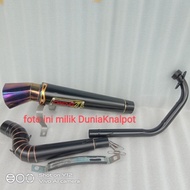 Muffler racing daeng4 black matte for (yamaha sniper mx/yamaha exciter r/rc/yamaha LC 135/honda rs 1