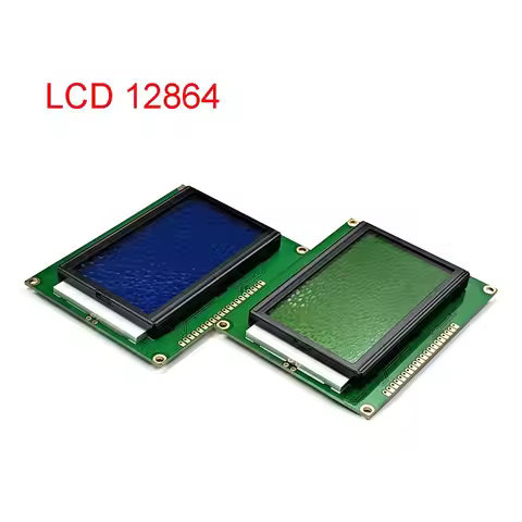 12864 LCD Display Module 5V LCD LED Display Board Yellow Green Blue Screen with Backlight ST7920 Par