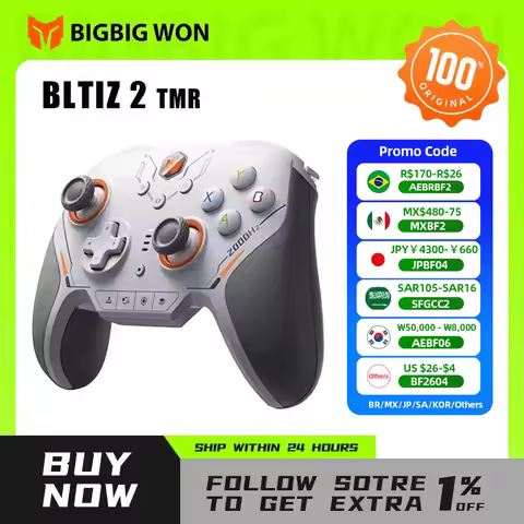 BIGBIGWON Blitz 2 TMR Star Flash Wireless Bluetooth Gamepads Somatosensory Controllers 2000HZ For NS