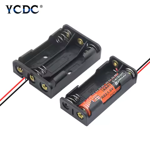 1/2/3/4 Slot AAA Battery Storage Case Battery Box Battery Holder With Leads For 1 2 3 4 Slots AAA Ba