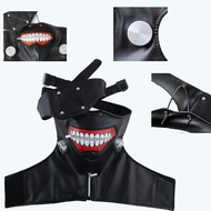Ready Stock~Halloween Tokyo Ghoul Anime Cosplay Ghoul Mask Kaneki Ken Zipper Mask Horror Theme 0826