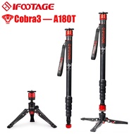 IFOOTAGE Cobra 3 A180T,Camera Monopod,Aluminum Professional Video Monopod with Tripod Base,Suitable 