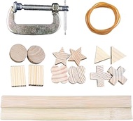 Tie-Dye Tools Clothes Fabric Dyeing Kit DIY Wooden Blocks Round Rectangle Triangle Star Clever Cross