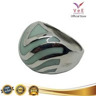 Cincin Batu Giok Asli Cina L4 - Vee Cincin Titanium Wanita Giok