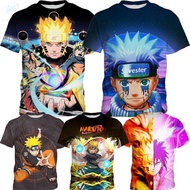 [Children's Clothing] Naruto T-Shirt (3-13 Years Old) Uzumaki Fashion Boy Anime Cartoon Sasuke Girl 