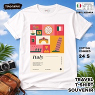 ITALY SOUVENIR T-SHIRT 39 WEAR ITALY COUNTRYTAG COTTON 24S SOUVENIR PREMIUM GIFT