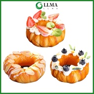 【LLMA】Simulation fruit cake donut food model decoration decoration bread donut