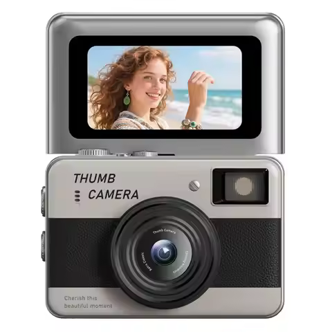One-Touch HD Photo Capture 6800W Pixels Mini CCD Camera Portable Ultra-Clear Thumb-Sized Design With