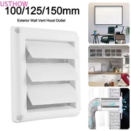 USTHOW Dryer Outlet Cover, Grille Covers White Color Exhaust Vent Cover, Mesh Screen Durable 3 Flaps