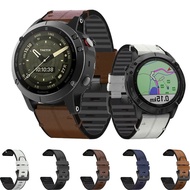Silicone+Leather Quick Watch Band Strap For Garmin Fenix7 7X Quatix 7 Pro 6X 6 5X Smartwatch Easyfit Wrist Smart Sports Correa
