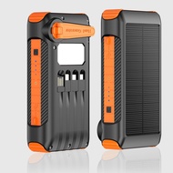 [New Product Free Shipping] Hand-Cranked Flashlight Power Bank Solar Energy Rechargeable Battery Fla