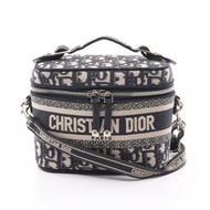 【日本直送】 Christian Dior Christian Dior DIORTRAVEL 化妝包 小號 手包 化妝包 帆布 海軍藍 米白色 兩用款