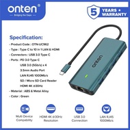 ONTEN - TYPE C TO 10IN1 (HDMI+USB+LAN) - UC962