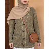 knitwear cardigan tebal labuh oversized