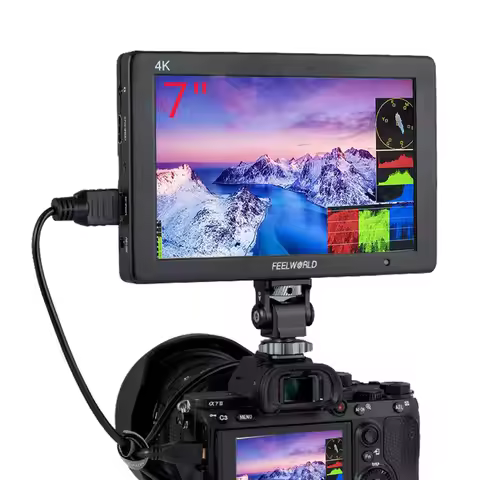 Feelworld T7 PLUS V2 7 Inch 3D LUT On Camera Field DSLR Monitor 4K HDMI Full HD 1920x1200 IPS Wavefo
