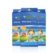 3x RespoKare Anti-Viral Face Mask (5pcs/pack) | 4X Protection with Virax Technology Inactive 99.99% 
