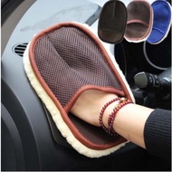 car wool wash gloves car polish gloves clean polishing plush bear car accessories asesori kereta