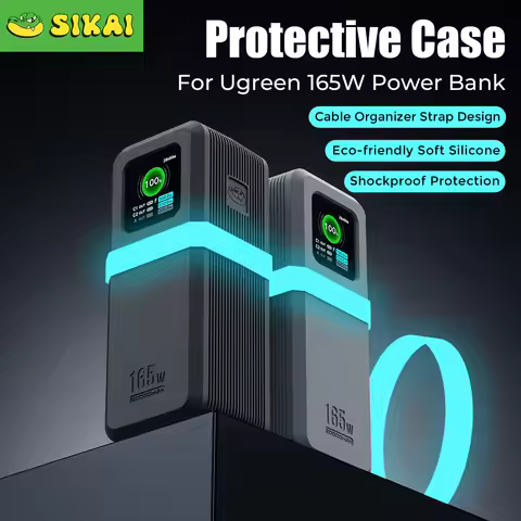 SIKAI Silicone Case for UGREEN Nexode Pro 165W Power Bank 20000mAh, Shockproof Cover with Precise Cu