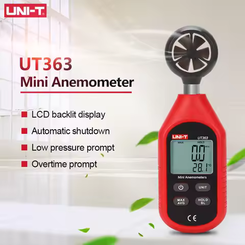 UNI-T UT363 UT363BT Handheld Anemometer Digital Wind Speed Measurement Temperature Tester LCD Displa