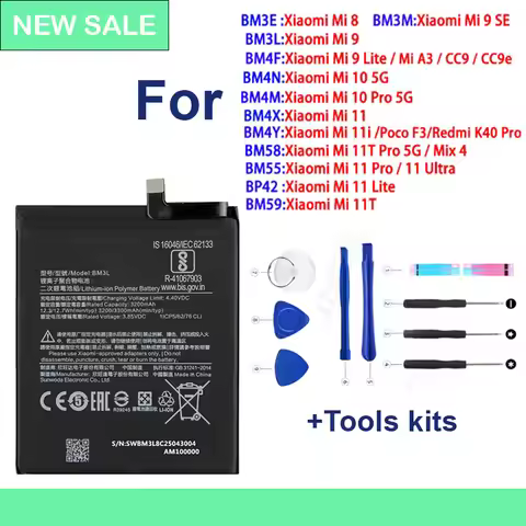 Newest BM55 BM58 BM59 BM4F BM4Y BP42 Battery For Xiaomi Mi 11 11i 11T 8 9 10 Mix 4 Ultra SE Lite 5G 