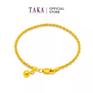 TAKA Jewellery 916 Gold Hollow Rope Anklet