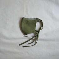 unisex mask | 雙色綁帶口罩 | 苔 x 小 苗 綠