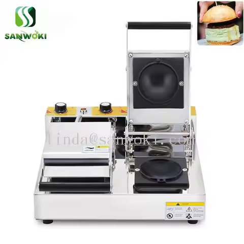 Double head Gelato Panini Press Brioche Burger Commercial Ice Cream filling Donut Doughnut Machine s