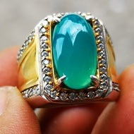 Batu asli natural bacan doko super Ring perak asli