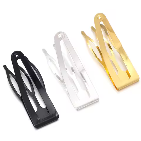 5pcs/lot Metal Snap Hair Clips Triangle Snap Hairclip Combs For Women Girls Snap Hairpins Barrettes 