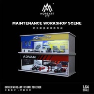 MoreArt匯藝MA 1:64簡易拼裝場景擺件。室內維修車間仿真場景 Spoon Advan