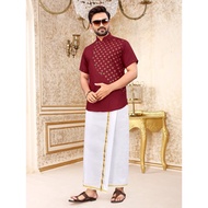 Men's Ethnic Kurta Shirt and Dhoti Set