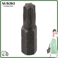 SUKIKII 1pc Screw Driver Bit, 25mm Length S2 Alloy Steel Torx Bits, T6-T40 1/4 Inch Hex Shank 6 Poin