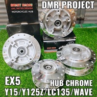 Y15ZR/RS150/LC135 4S/5S/Y125Z/EX5/DREAM/W100/W110/W125/KRISS 1/KRISS 2 FRONT&REAR HUB/BUYUNG CHROME 