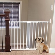 North States MyPet Wide ClearPath Staircase & Hallway Pet Gate: 28.68"-47.85" Wide Dog Gate. Hardwar