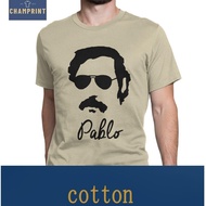 Dickies short sleeved shirtPablo Escobar Sunglasses T Shirt Men 100% Cotton Novelty T-S