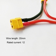 XT60 Battery Series Connection Cable for RC Drone & Car, 12AWG Ultra-Soft Silicone Wire with Male & 