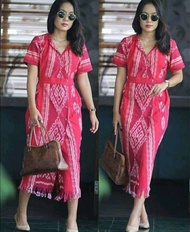 New shanaya dress tenun wanita tenun endek premium