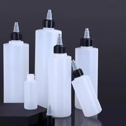 30ml 50ml 100ml 250ml 300ml 500ml Extrusion Tip Bottle Translucent Plastic Bottle Painting Ink Gel C