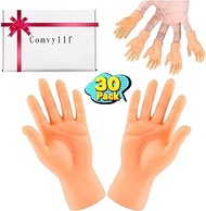 Tiny Hands for Fingers,30Pcs Funny Tiny Hands Realistic Design Mini Hands Finger Puppet for Gifts Prank Game Favors
