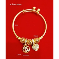 gelang tangan lelaki ◤FREE COP 916◥ GELANG dewasa budak adjusted EMAS BANGKOK JEWELRY BANGLE PANDORA