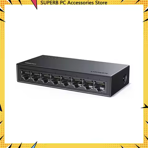 UGREEN Ethernet Switch 8 Port Gigabit Ethernet Splitter Plug& Play Wall Mount & Desktop Network Swit